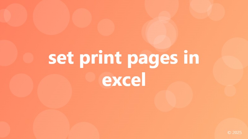 set print pages in excel